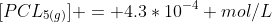 [PCL_{5(g)}] = 4.3*10^{-4} mol/L