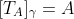 [T_A]_\gamma=A