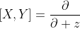[X,Y]=\frac{\partial}{\partial z}
