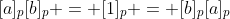 [a]_p[b]_p = [1]_p = [b]_p[a]_p