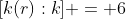 [k(r):k] = 6