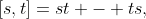[s,t]=st - ts,