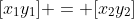 [x_1y_1] = [x_2y_2]