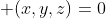 \, (x,y,z)=0