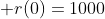 \, r(0)=1000