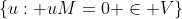 \{u: uM=0 \in V\}