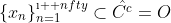 \forall\;x\in\hat{C}\;\exists\;\{x_{n}\}_{n=1}^{\i  nfty}\subset\hat{C^{c}}=O