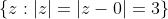 \{z:|z|=|z-0|=3\}