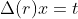\Delta(r)x=t