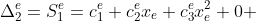 \Delta^e_2=S^e_1=c_1^e+c_2^ex_e+c_3^ex_e^2+0 