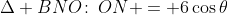 \Delta BNO\!:\:ON = 6\cos\theta