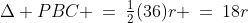 \Delta PBC \:=\:\tfrac{1}{2}(36)r \:=\:18r