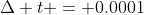 \Delta t = 0.0001