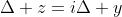 \Delta z=i\Delta y