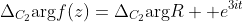 \Delta_{C_2}\text{arg}f(z)=\Delta_{C_2}\text{arg}R  e^{3it}
