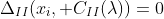 \Delta_{II}(x_i, C_{II}(\lambda))=0