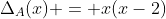 \Delta_A(x) = x(x-2)