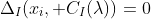 \Delta_I(x_i, C_I(\lambda))=0