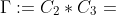 \Gamma:=C_2*C_3=