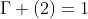 \Gamma (2)=1