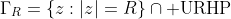 \Gamma_R=\left\{z:|z|=R\right\}\cap \text{URHP}