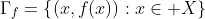 \Gamma_f=\left\{(x,f(x)):x\in X\right\}