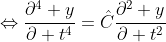 \Leftrightarrow\frac{\partial^4 y}{\partial t^4}=\hat{C}\frac{\partial^2 y}{\partial t^2}