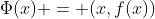 \Phi(x) = (x,f(x))