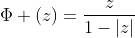 \Phi : D \to \mathbb{C}\;,\;\Phi (z)=\dfrac{z}{1-|z|}