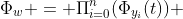 \Phi_{w} = \Pi^n_{i=0}(\Phi_{y_i}(t)) 