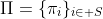 \Pi=\{\pi_i\}_{i\in S}