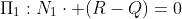 \Pi_1:N_1\cdot (R-Q)=0~\&~\Pi_2:N_2\cdot (R-S)=0