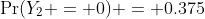 \Pr(Y_2 = 0) = 0.375