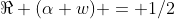 \Re (\alpha w) = 1/2
