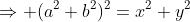 \Rightarrow (a^2+b^2)^2=x^2+y^2