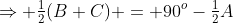 \Rightarrow \tfrac12(B+C) = 90^o-\tfrac12A