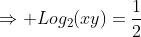 \Rightarrow Log_2(xy)=\frac{1}{2}