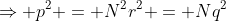 \Rightarrow p^2 = N^2r^2 = Nq^2