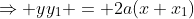 \Rightarrow yy_1 = 2a(x+x_1)