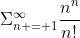 \Sigma^{\infty}_{n = 1}\frac{n^n}{n!}