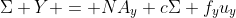 \Sigma Y = NA_y+c\Sigma f_yu_y