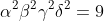 \alpha^2\beta^2\gamma^2\delta^2=9