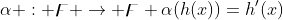 \alpha : \mathbb{z} \rightarrow \mathbb{z} \alpha(h(x))=h'(x)