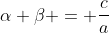 \alpha \beta = \frac{c}{a}