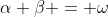 \alpha \beta = \omega