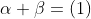 \alpha \beta=(1)