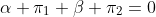 \alpha \pi_1+\beta \pi_2=0