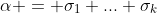 \alpha = \sigma_1 ... \sigma_k