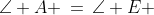 m1 \parallel m2\!:\;\;\angle A \,=\,\angle E 