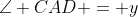 \angle CAD = y